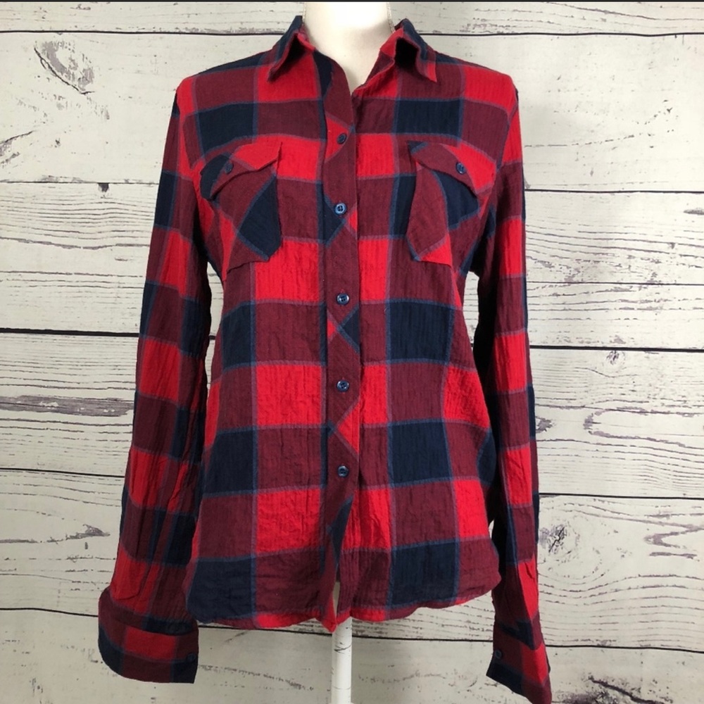 UO BDG Plaid Pockets Button Down Shirt M